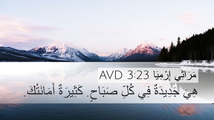 مَرَاثِي إِرْمِيَا 3:23 AVD Bible Verse Image