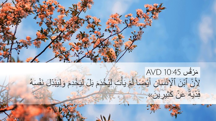 مَرْقُس 10:45 AVD Bible Verse Image