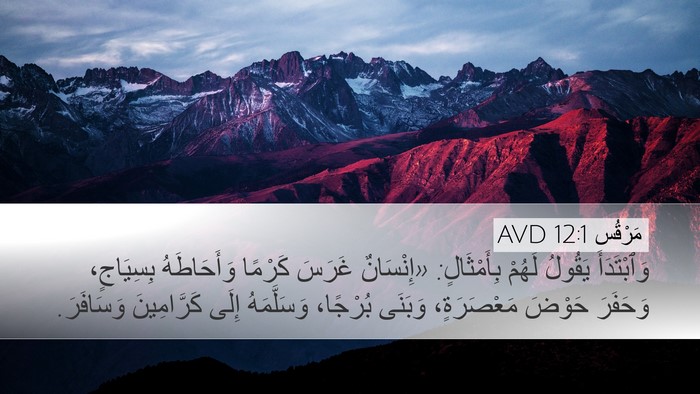 مَرْقُس 12:1 AVD Bible Verse Image