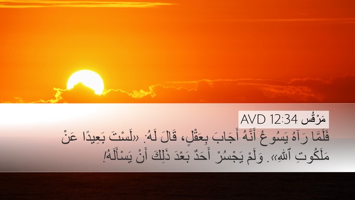 مَرْقُس 12:34 AVD Bible Verse Image