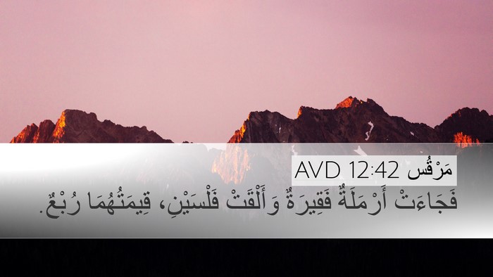 مَرْقُس 12:42 AVD Bible Verse Image