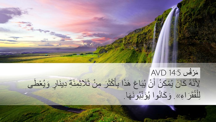 مَرْقُس 14:5 AVD Bible Verse Image