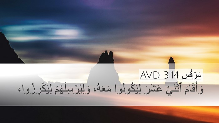 مَرْقُس 3:14 AVD Bible Verse Image