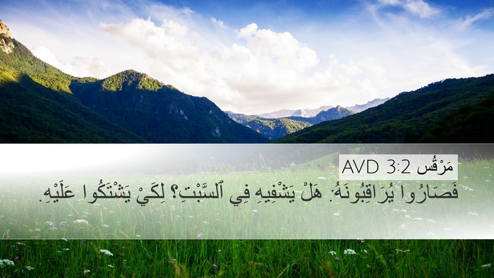مَرْقُس 3:2 AVD Bible Verse Image