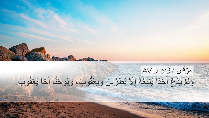 مَرْقُس 5:37 AVD Bible Verse Image