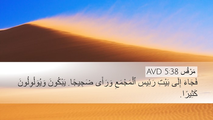مَرْقُس 5:38 AVD Bible Verse Image