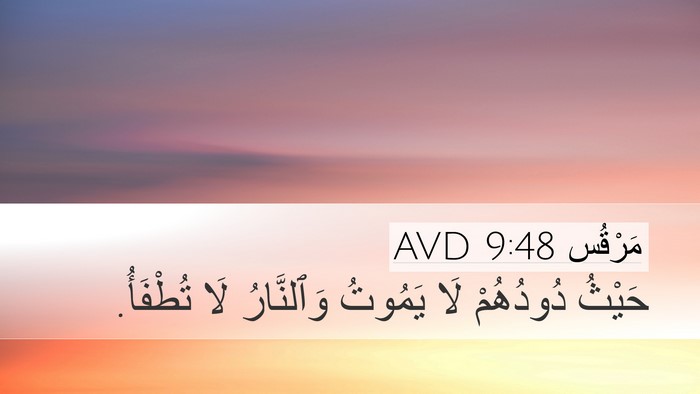 مَرْقُس 9:48 AVD Bible Verse Image