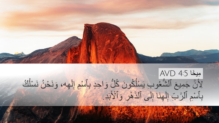 مِيخَا 4:5 AVD Bible Verse Image