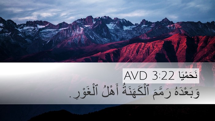نَحَمْيَا 3:22 AVD Desktop Wallpaper - وَبَعْدَهُ رَمَّمَ - Desktop Bible Verse Wallpaper