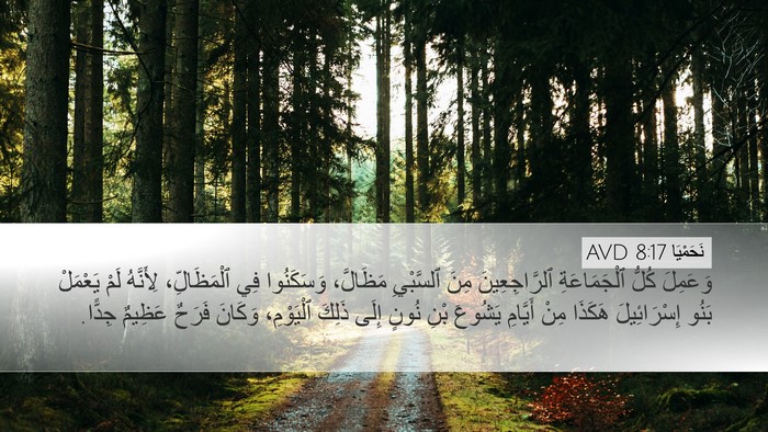 نَحَمْيَا 8:17 AVD Desktop Wallpaper - وَعَمِلَ كُلُّ - Desktop Bible Verse Wallpaper