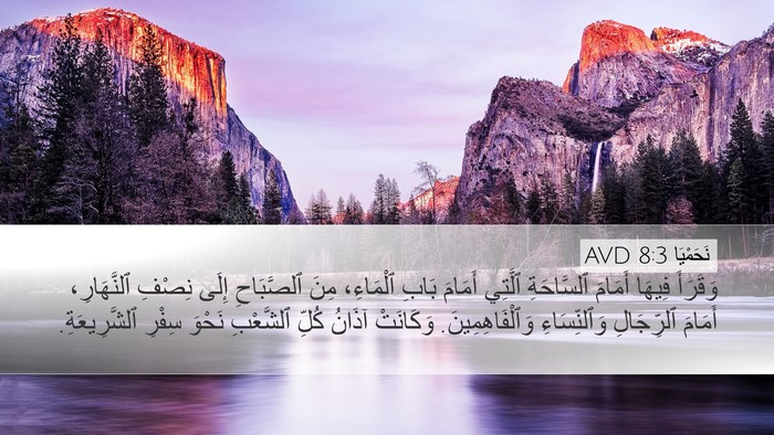 نَحَمْيَا 8:3 AVD Bible Verse Image