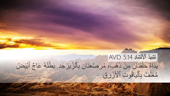 نَشِيدُ ٱلْأَنْشَادِ 5:14 AVD Bible Verse Image