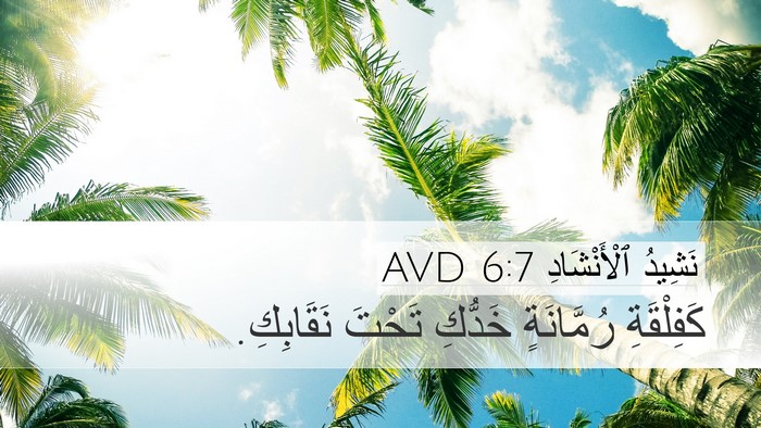 نَشِيدُ ٱلْأَنْشَادِ 6:7 AVD Bible Verse Image