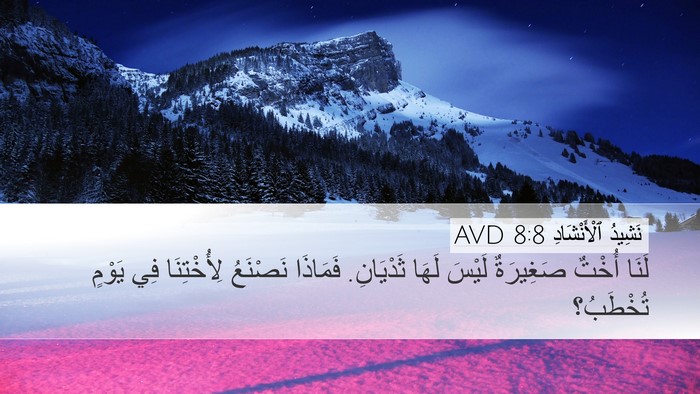 نَشِيدُ ٱلْأَنْشَادِ 8:8 AVD Bible Verse Image