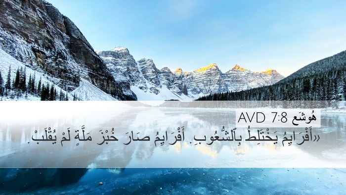 هُوشَع 7:8 AVD Desktop Wallpaper - «أَفْرَايِمُ يَخْتَلِطُ - Desktop Bible Verse Wallpaper