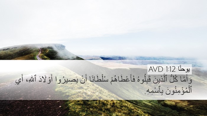 يوحنَّا 1:12 AVD Bible Verse Image