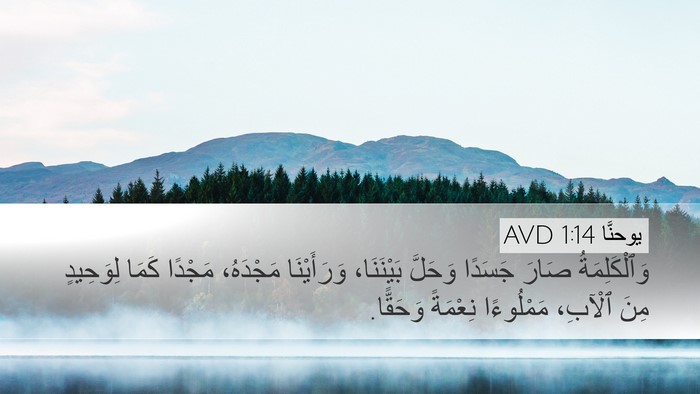 يوحنَّا 1:14 AVD Bible Verse Image