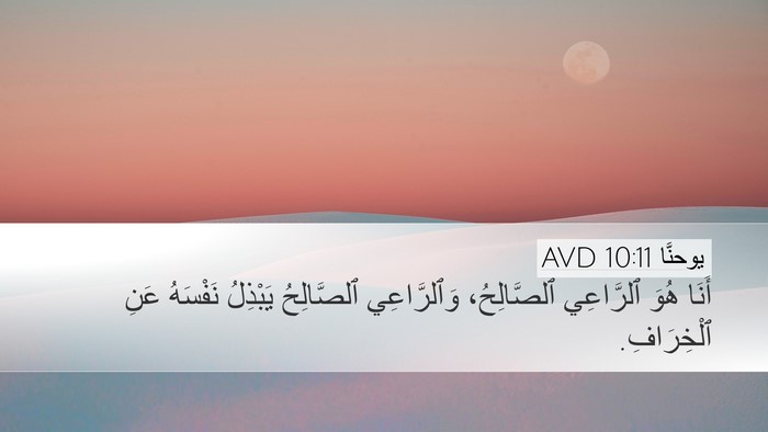 يوحنَّا 10:11 AVD Bible Verse Image