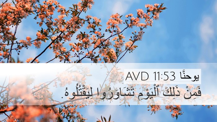 يوحنَّا 11:53 AVD Desktop Wallpaper - فَمِنْ ذَلِكَ ٱلْيَوْمِ - Desktop Bible Verse Wallpaper