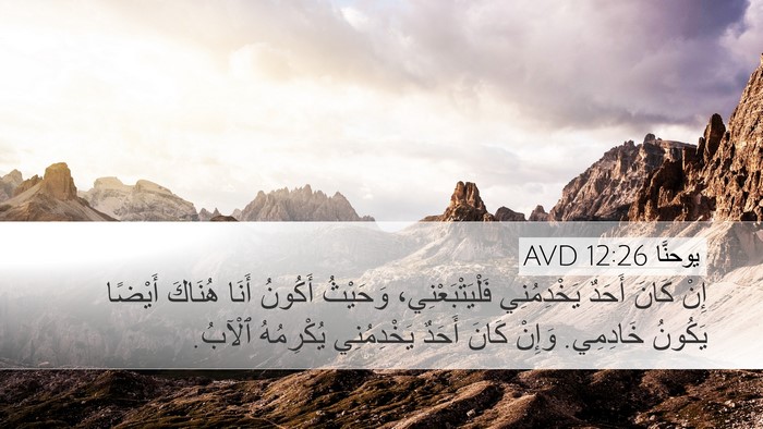 يوحنَّا 12:26 AVD Bible Verse Image