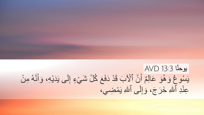 يوحنَّا 13:3 AVD Bible Verse Image