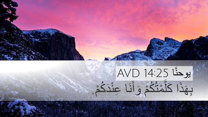 يوحنَّا 14:25 AVD Desktop Wallpaper - بِهَذَا كَلَّمْتُكُمْ - Desktop Bible Verse Wallpaper