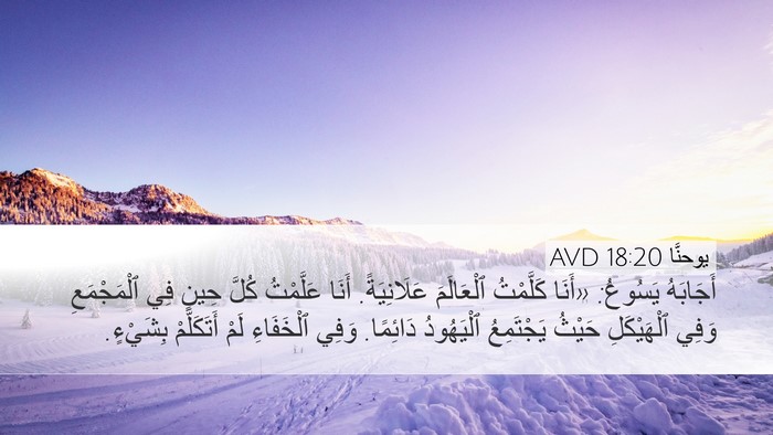 يوحنَّا 18:20 AVD Bible Verse Image