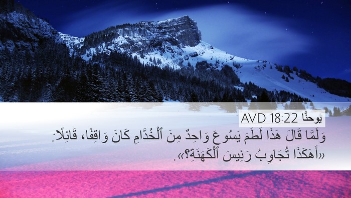 يوحنَّا 18:22 AVD Bible Verse Image