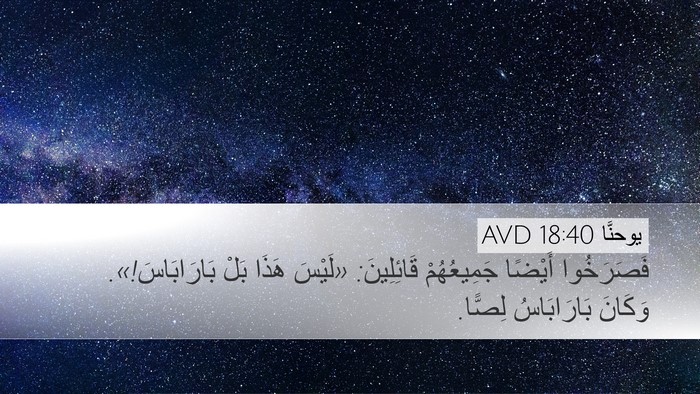 يوحنَّا 18:40 AVD Bible Verse Image