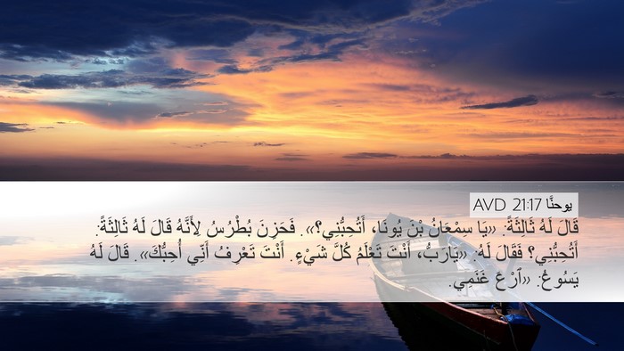 يوحنَّا 21:17 AVD Bible Verse Image