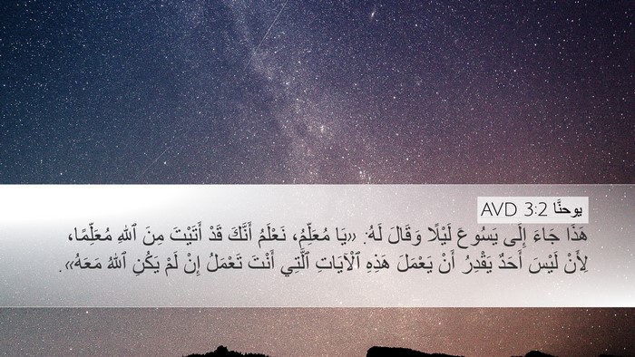يوحنَّا 3:2 AVD Bible Verse Image