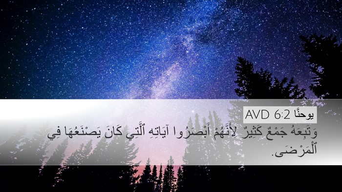 يوحنَّا 6:2 AVD Bible Verse Image