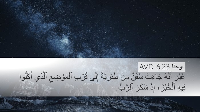 يوحنَّا 6:23 AVD Bible Verse Image