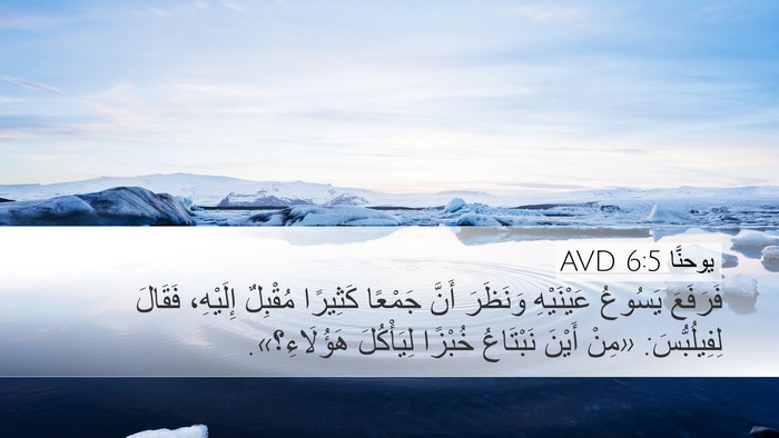 يوحنَّا 6:5 AVD Bible Verse Image