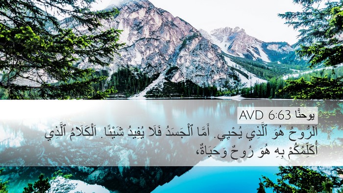 يوحنَّا 6:63 AVD Bible Verse Image