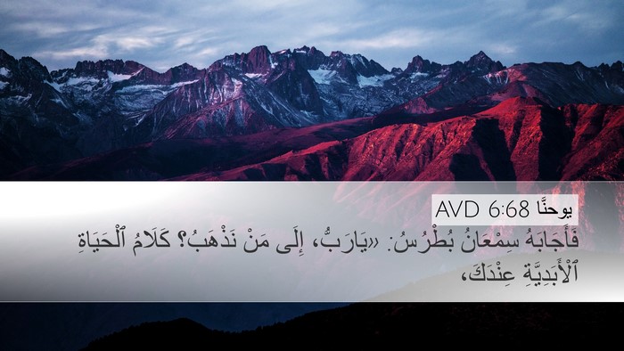 يوحنَّا 6:68 AVD Bible Verse Image