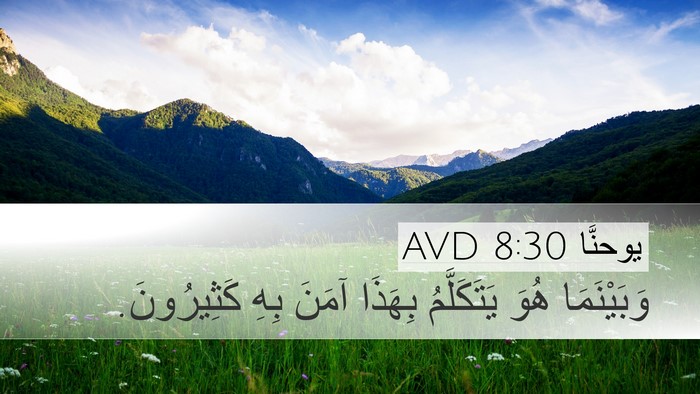 يوحنَّا 8:30 AVD Bible Verse Image