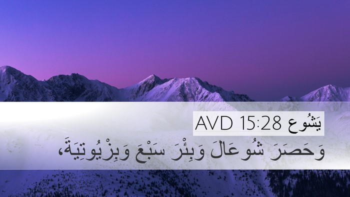 يَشُوع 15:28 AVD Bible Verse Image