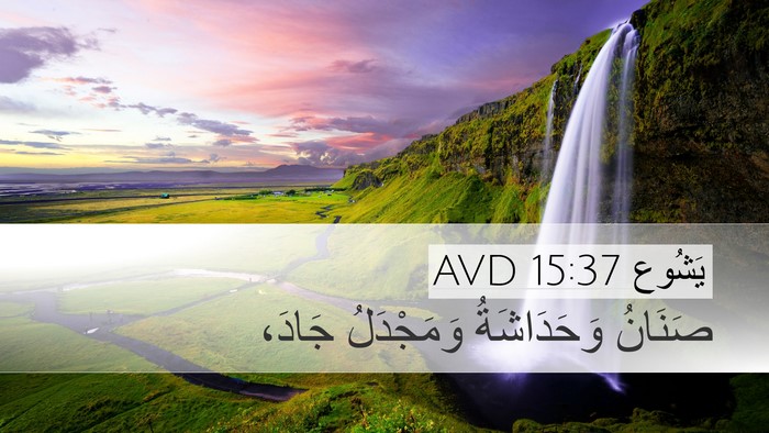 يَشُوع 15:37 AVD Desktop Wallpaper - صَنَانُ وَحَدَاشَةُ - Desktop Bible Verse Wallpaper