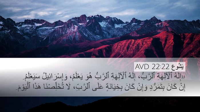 يَشُوع 22:22 AVD Bible Verse Image