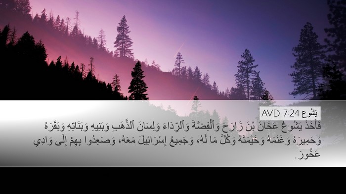 يَشُوع 7:24 AVD Desktop Wallpaper - فَأَخَذَ يَشُوعُ عَخَانَ - Desktop Bible Verse Wallpaper