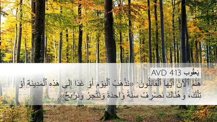يَعقُوب 4:13 AVD Bible Verse Image