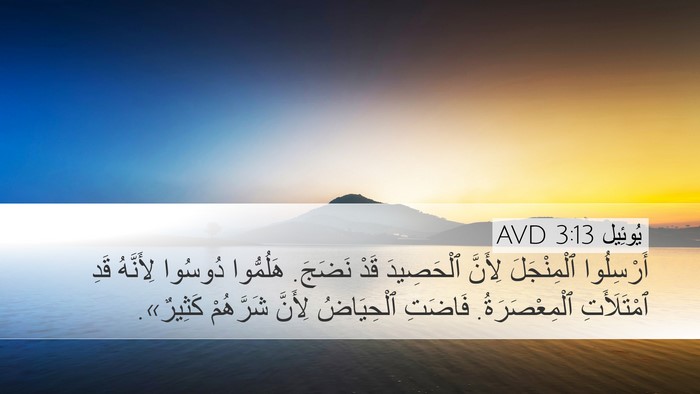 يُوئِيل 3:13 AVD Bible Verse Image