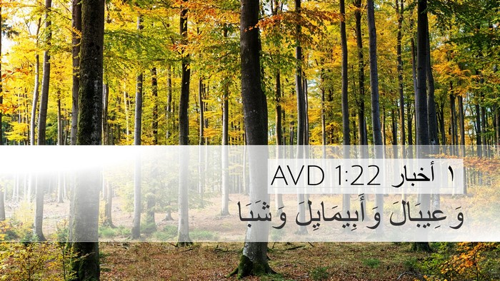١ أخبار 1:22 AVD Desktop Wallpaper - وَعِيبَالَ وَأَبِيمَايِلَ - Desktop Bible Verse Wallpaper
