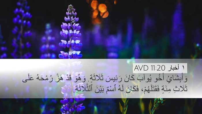 ١ أخبار 11:20 AVD Bible Verse Image