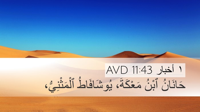 ١ أخبار 11:43 AVD Desktop Wallpaper - حَانَانُ ٱبْنُ مَعْكَةَ، - Desktop Bible Verse Wallpaper