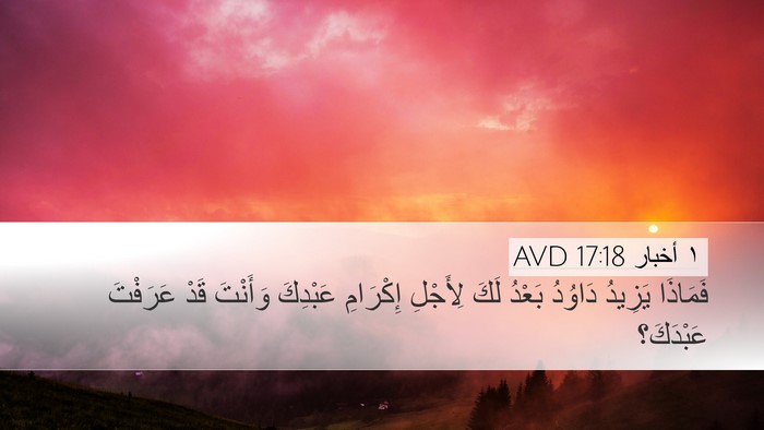 ١ أخبار 17:18 AVD Desktop Wallpaper - فَمَاذَا يَزِيدُ دَاوُدُ - Desktop Bible Verse Wallpaper