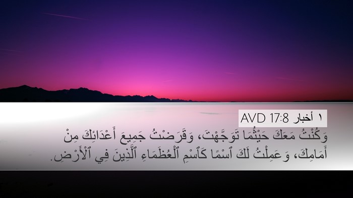 ١ أخبار 17:8 AVD Bible Verse Image