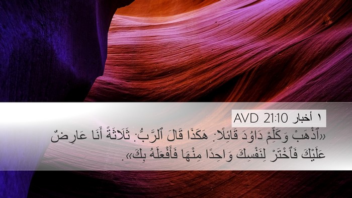 ١ أخبار 21:10 AVD Bible Verse Image