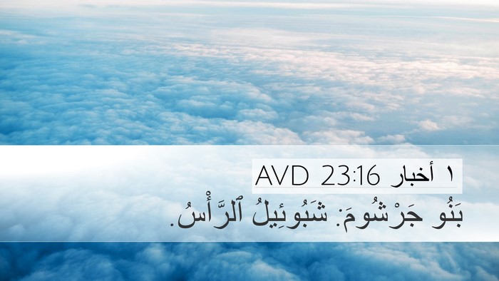 ١ أخبار 23:16 AVD Bible Verse Image